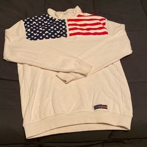 Disneyland American Flag 1/4 Zip Long Sleeve